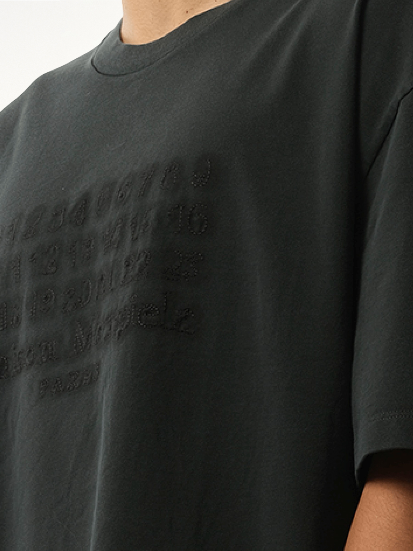 Memory of Logo Heavy T-Shirt in Washed Black