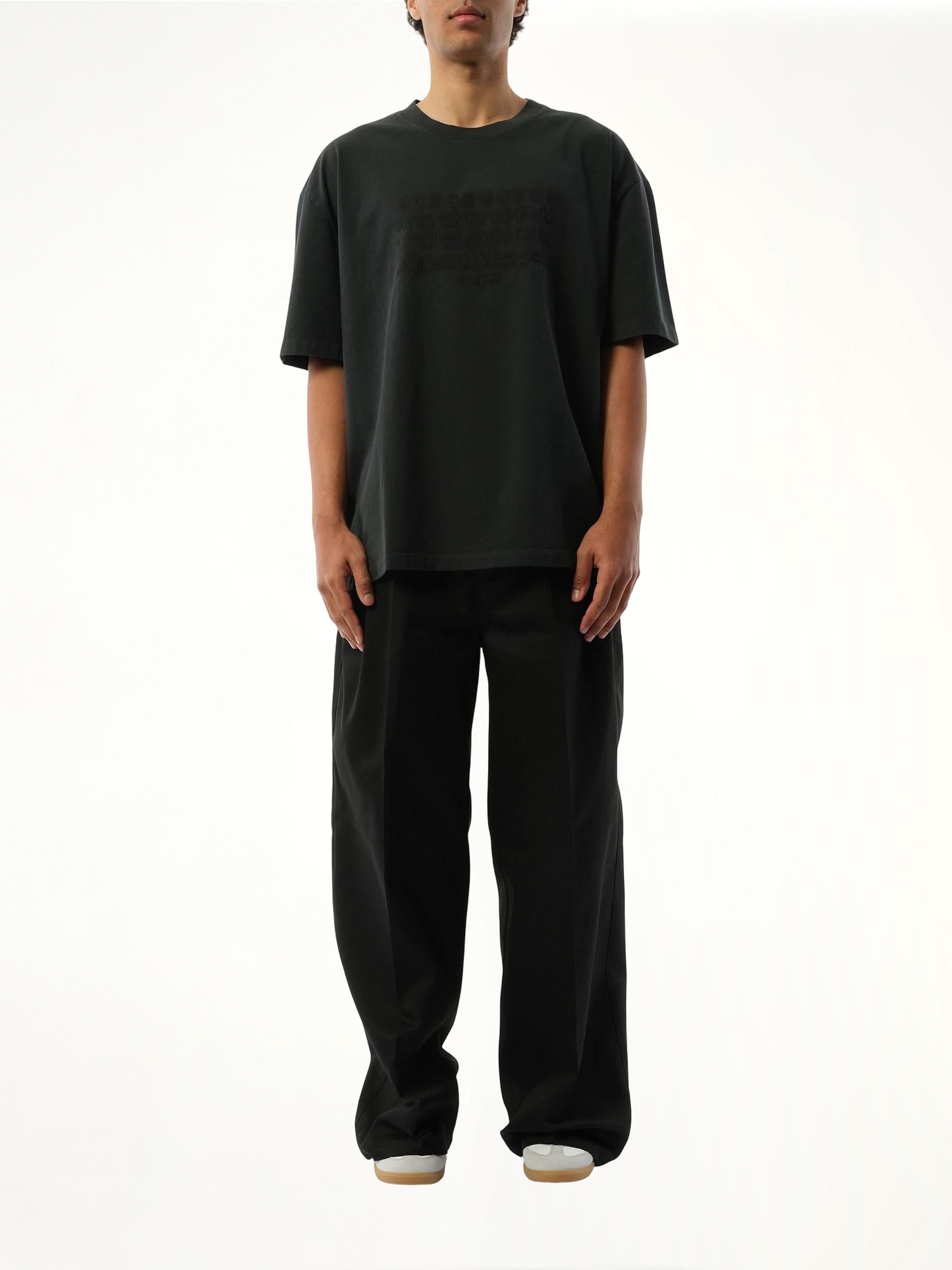 Memory of Logo Heavy T-Shirt in Washed Black