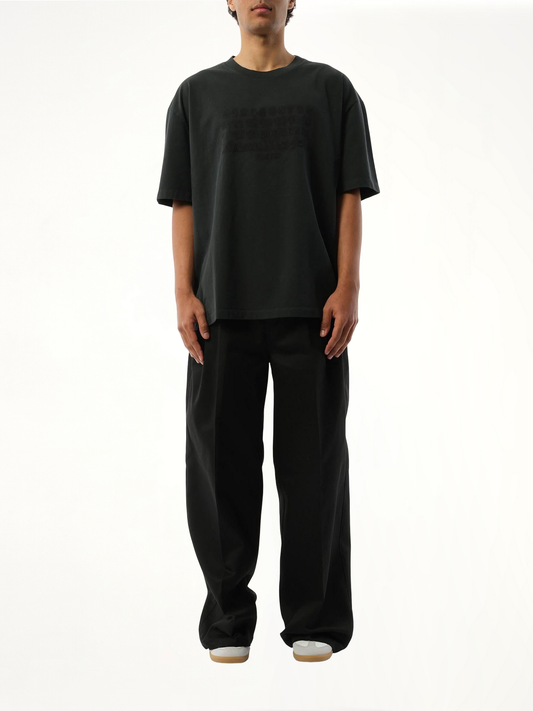 Memory of Logo Heavy T-Shirt in Washed Black
