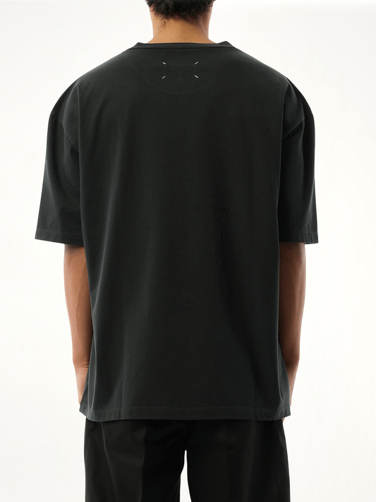 Memory of Logo Heavy T-Shirt in Washed Black