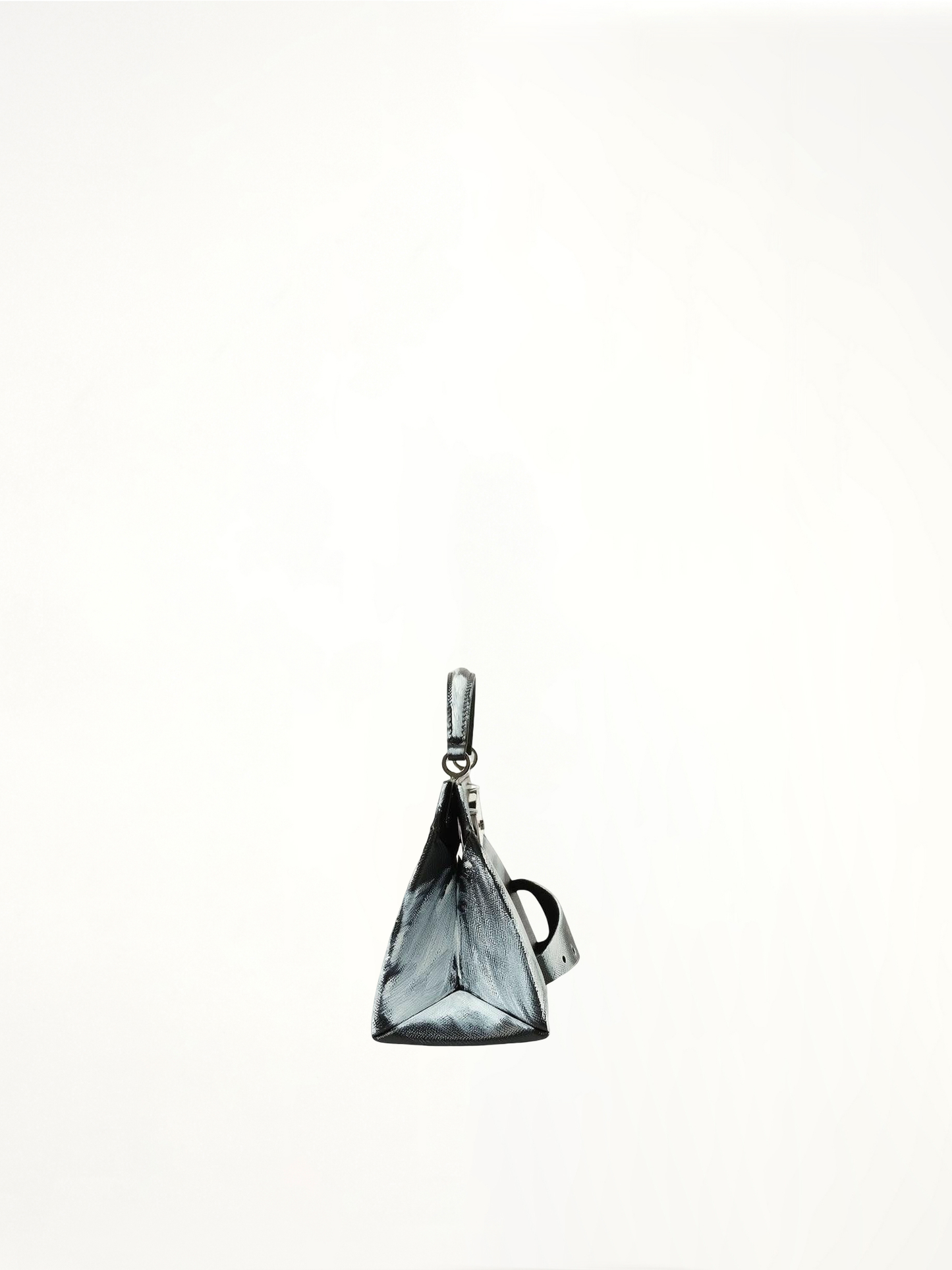 Painted Small Snatched Handbag in Black/White