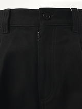 Heavy Cotton Wide Pants in Black