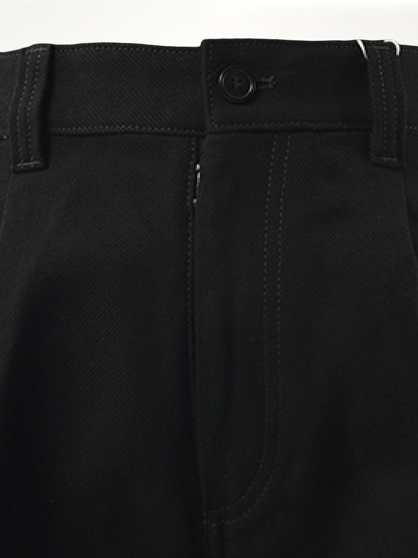 Heavy Cotton Wide Pants in Black