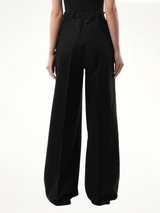Heavy Cotton Wide Pants in Black
