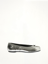 Tabi New Ballerina in Silver Side View | MAISON MARGIELA