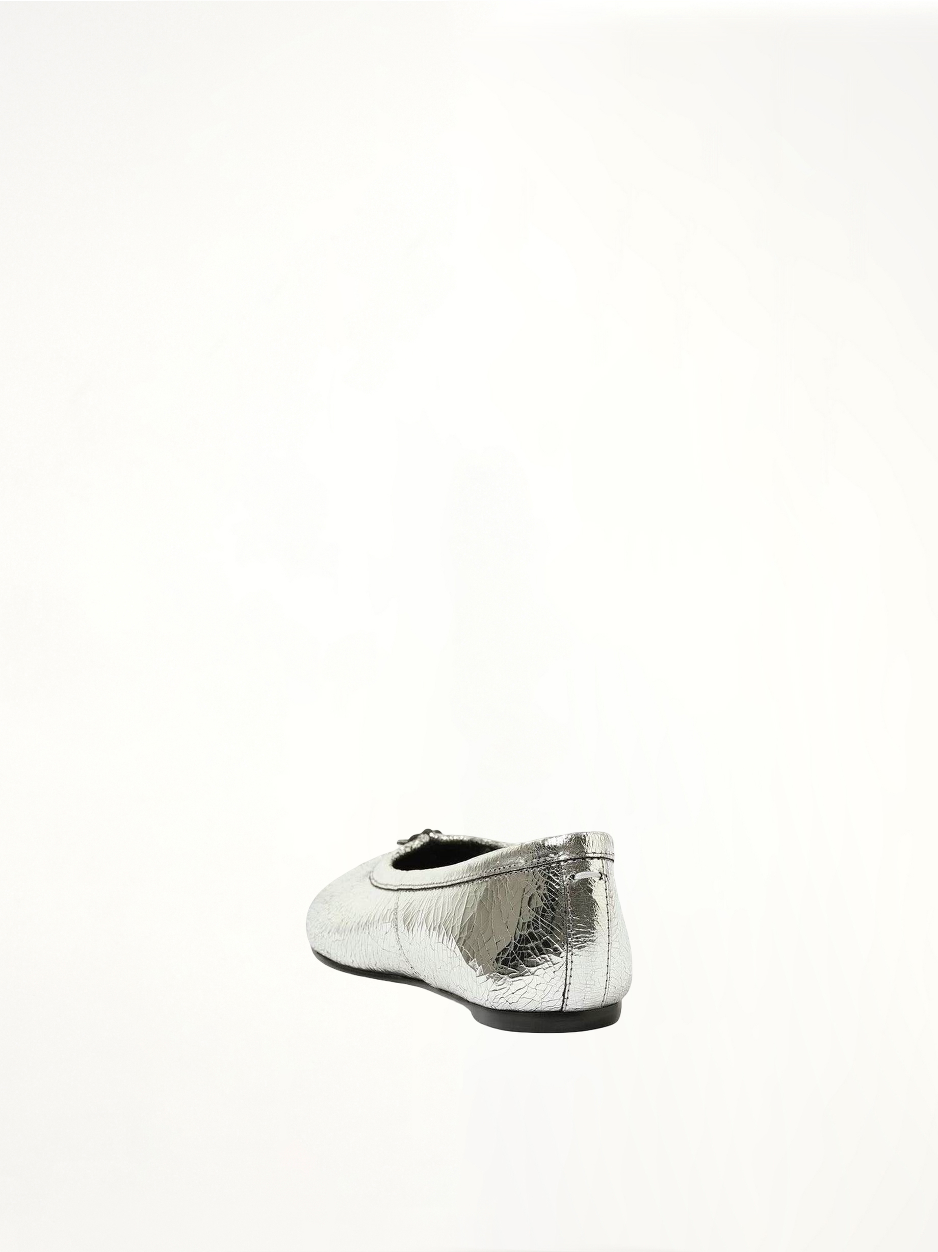Tabi New Ballerina in Silver Back View | MAISON MARGIELA