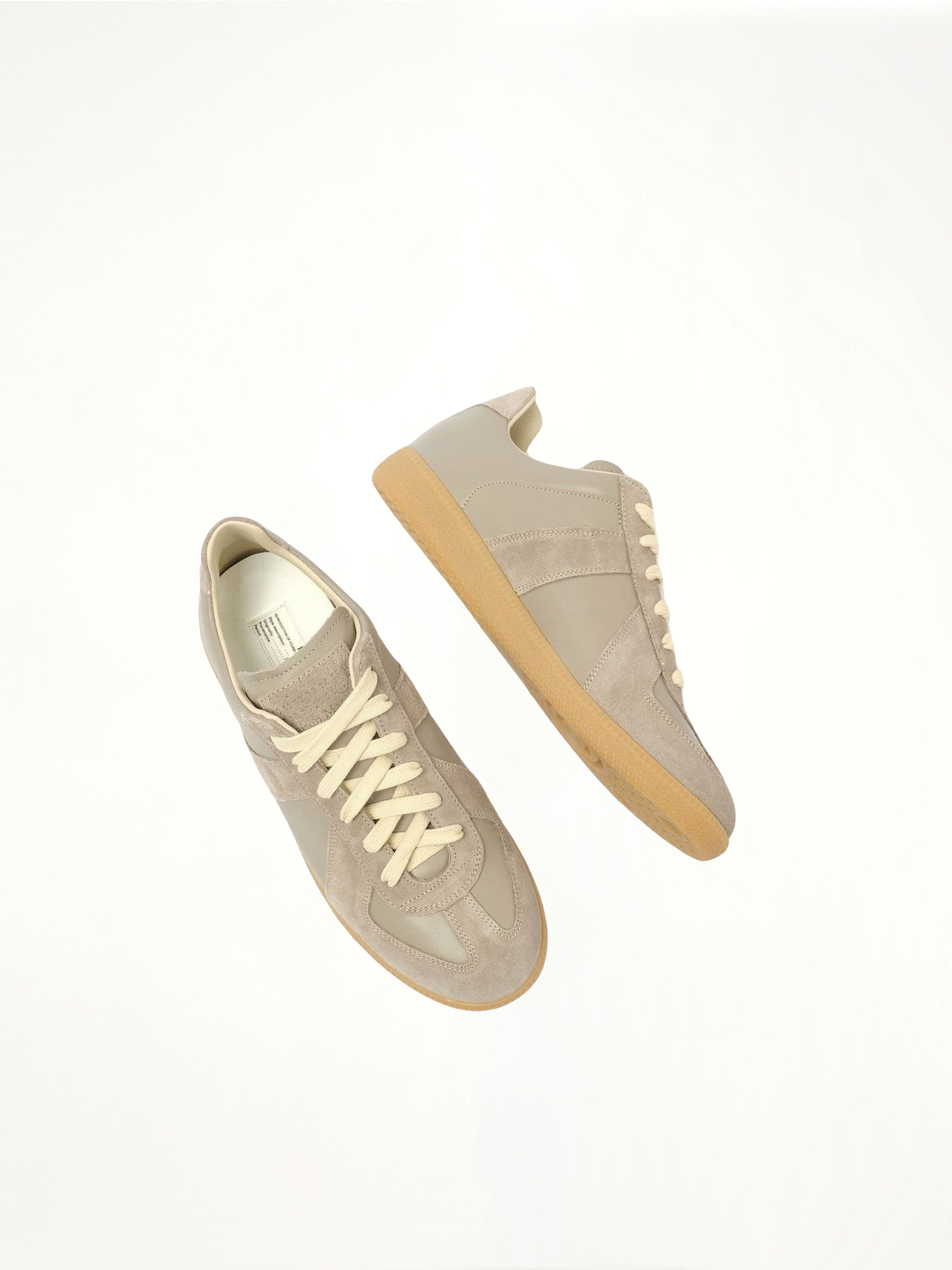 Replica Leather Sneaker in Birdy Top View | MAISON MARGIELA