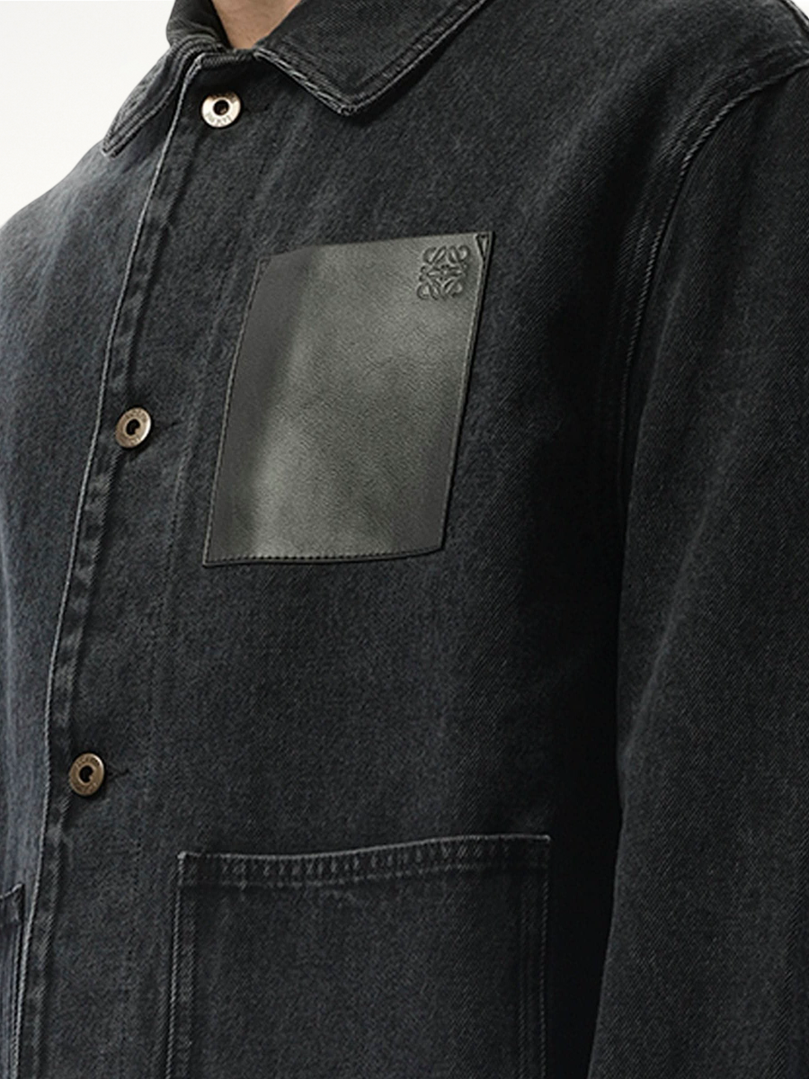 Workwear Denim Jacket in Black