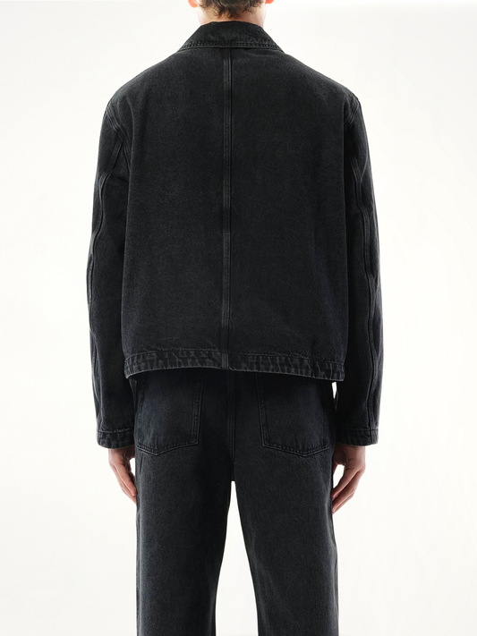 Workwear Denim Jacket in Black
