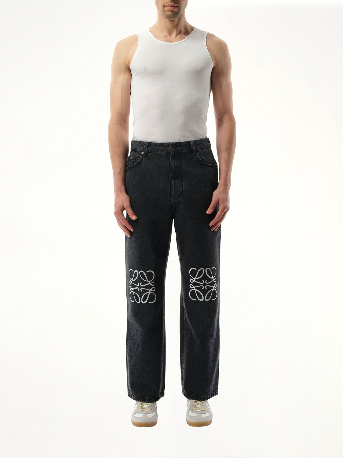Anagram Baggy Jeans AF in Black