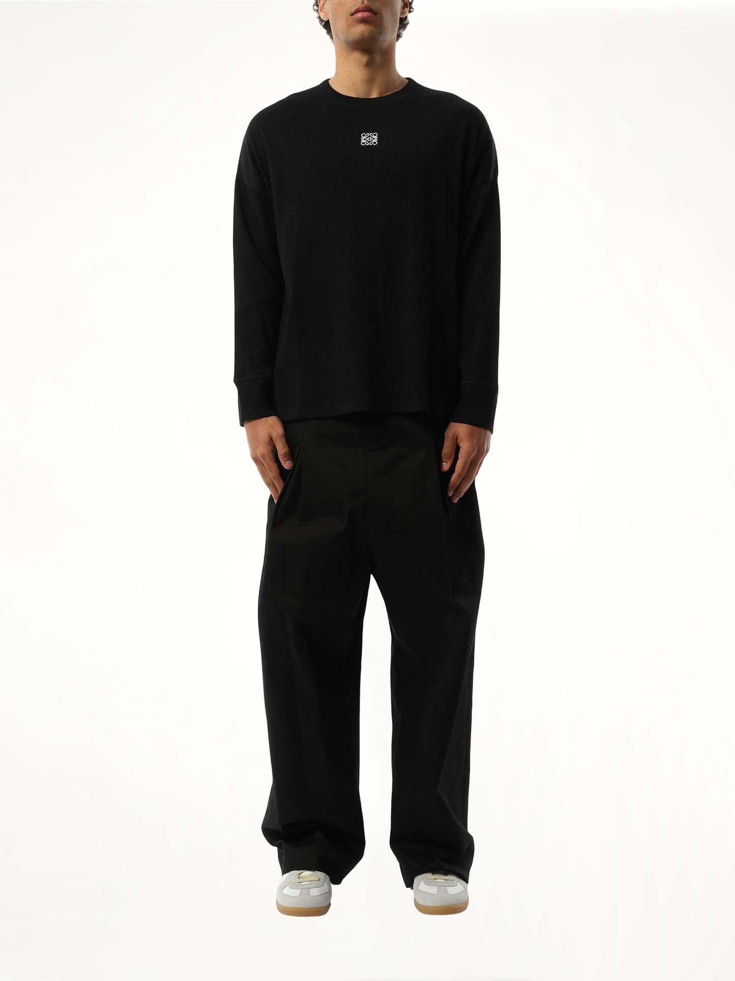 Long Sleeve Anagram T-Shirt in Black