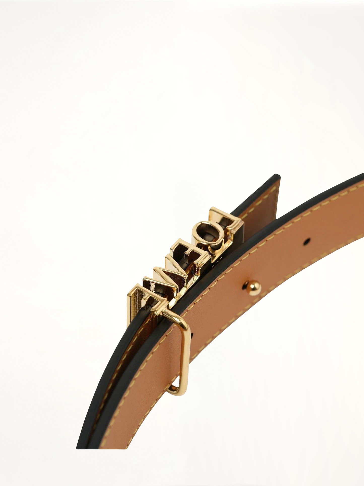 Loewe Graphic 2.8 Cm Belt in Black/Gold