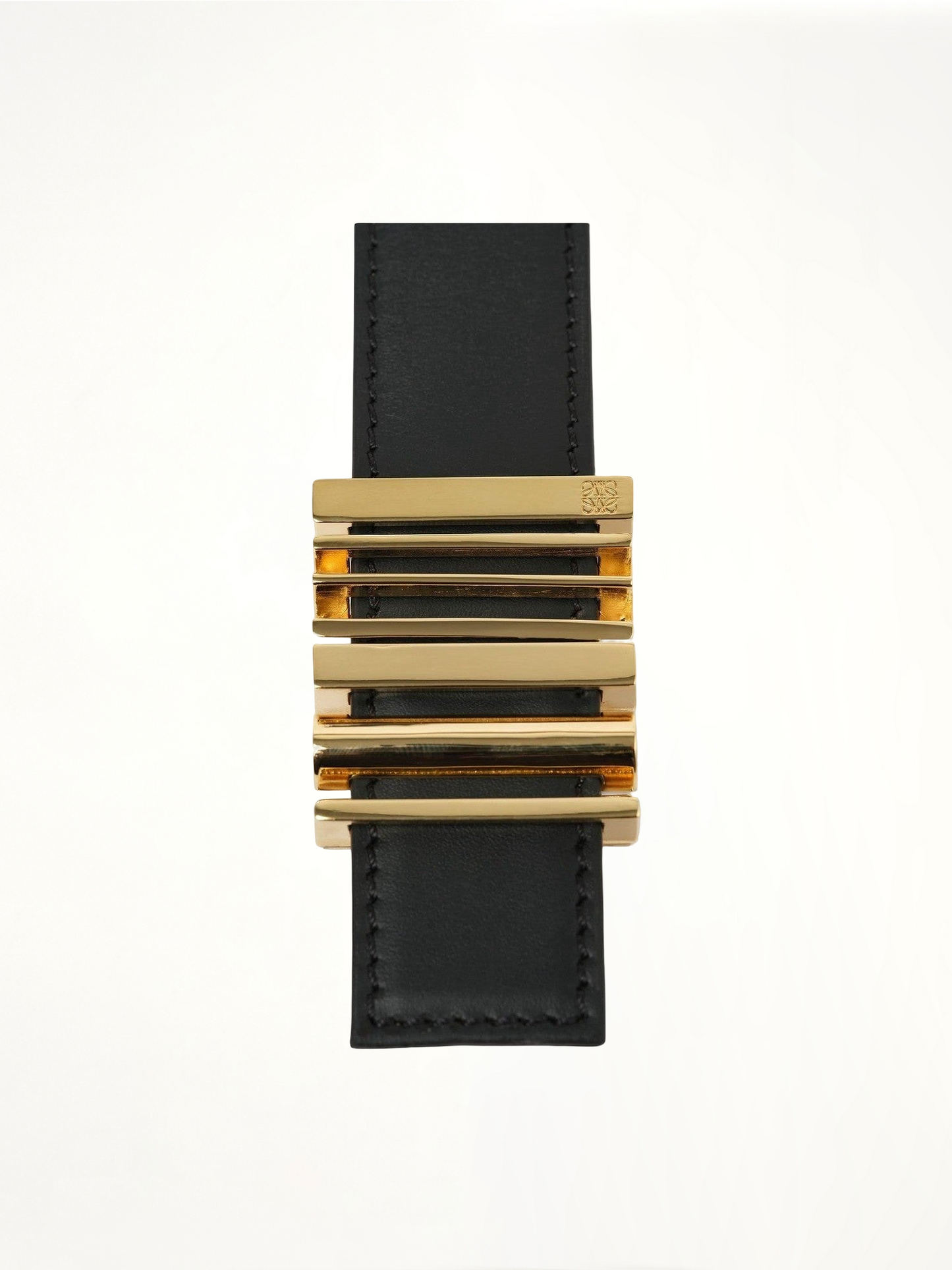 Loewe Graphic 2.8 Cm Belt in Black/Gold