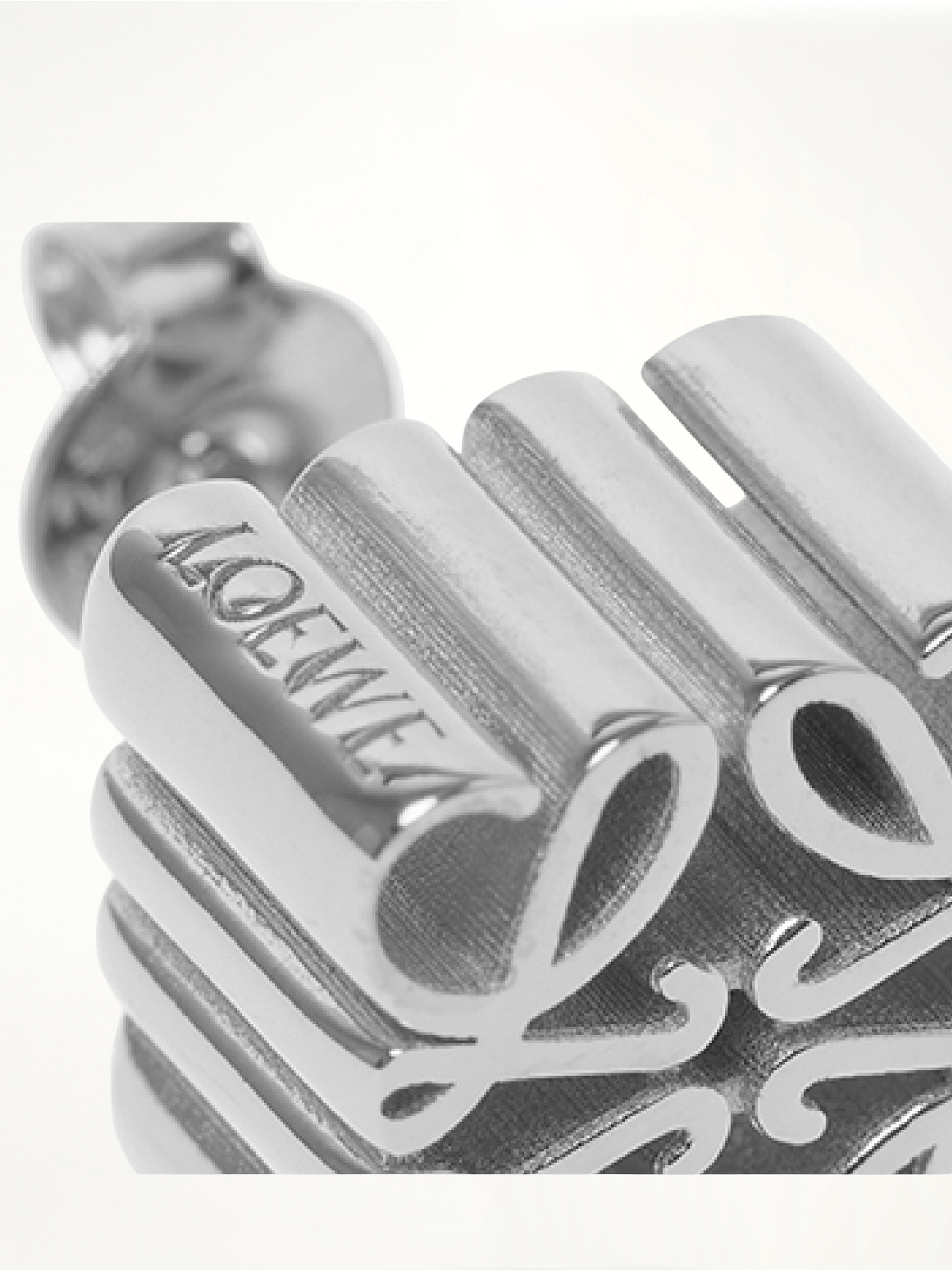 Anagram Stud Earrings in Silver