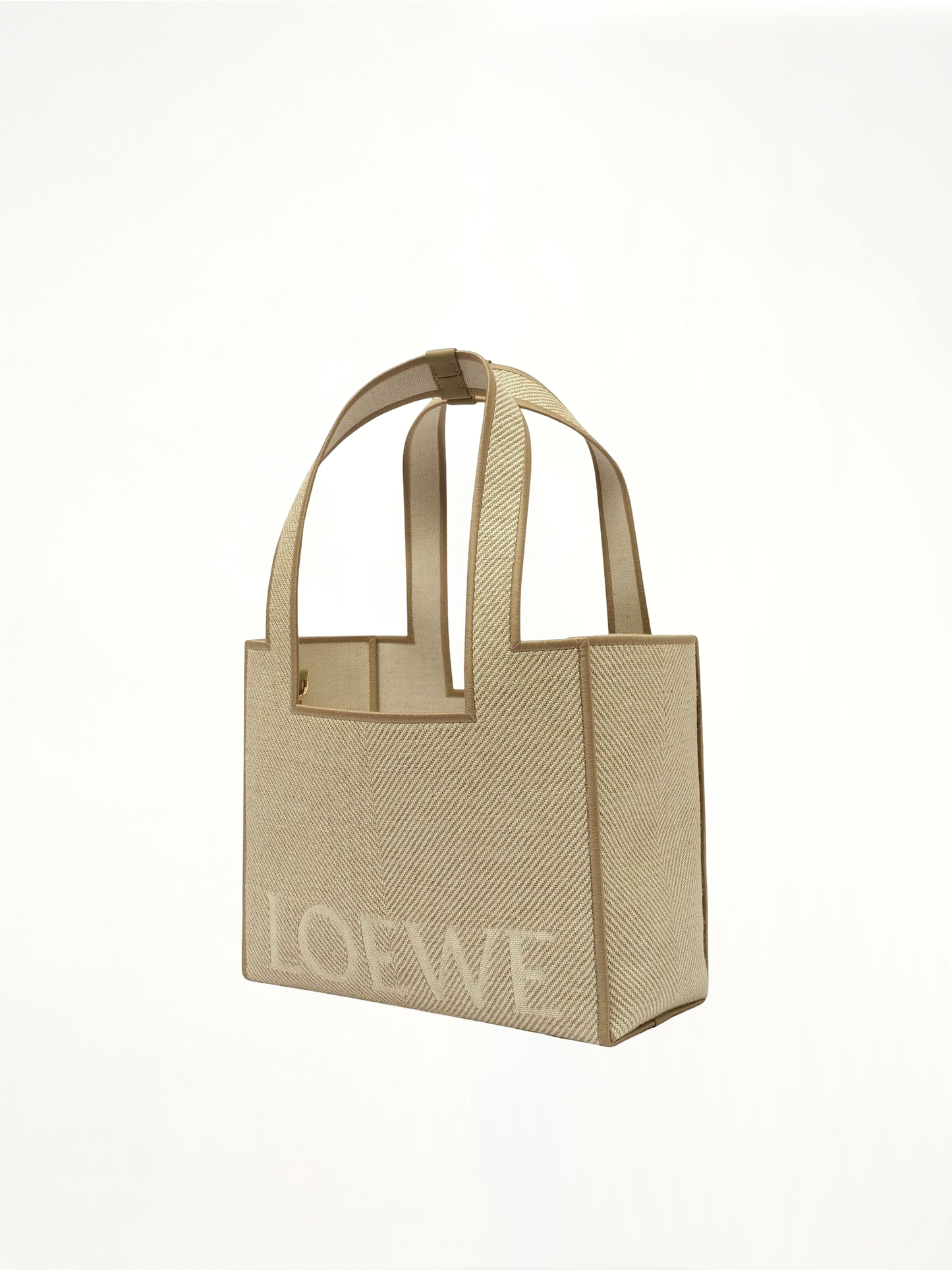 Loewe Font Tote Medium Bag in Ecru