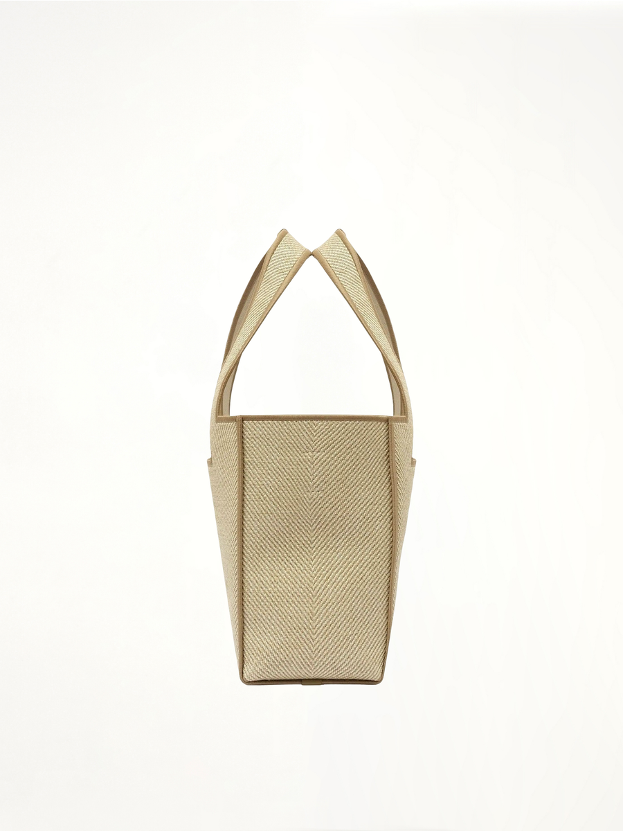 Loewe Font Tote Medium Bag in Ecru