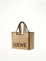 Loewe Font 托特包（大号，天然色）