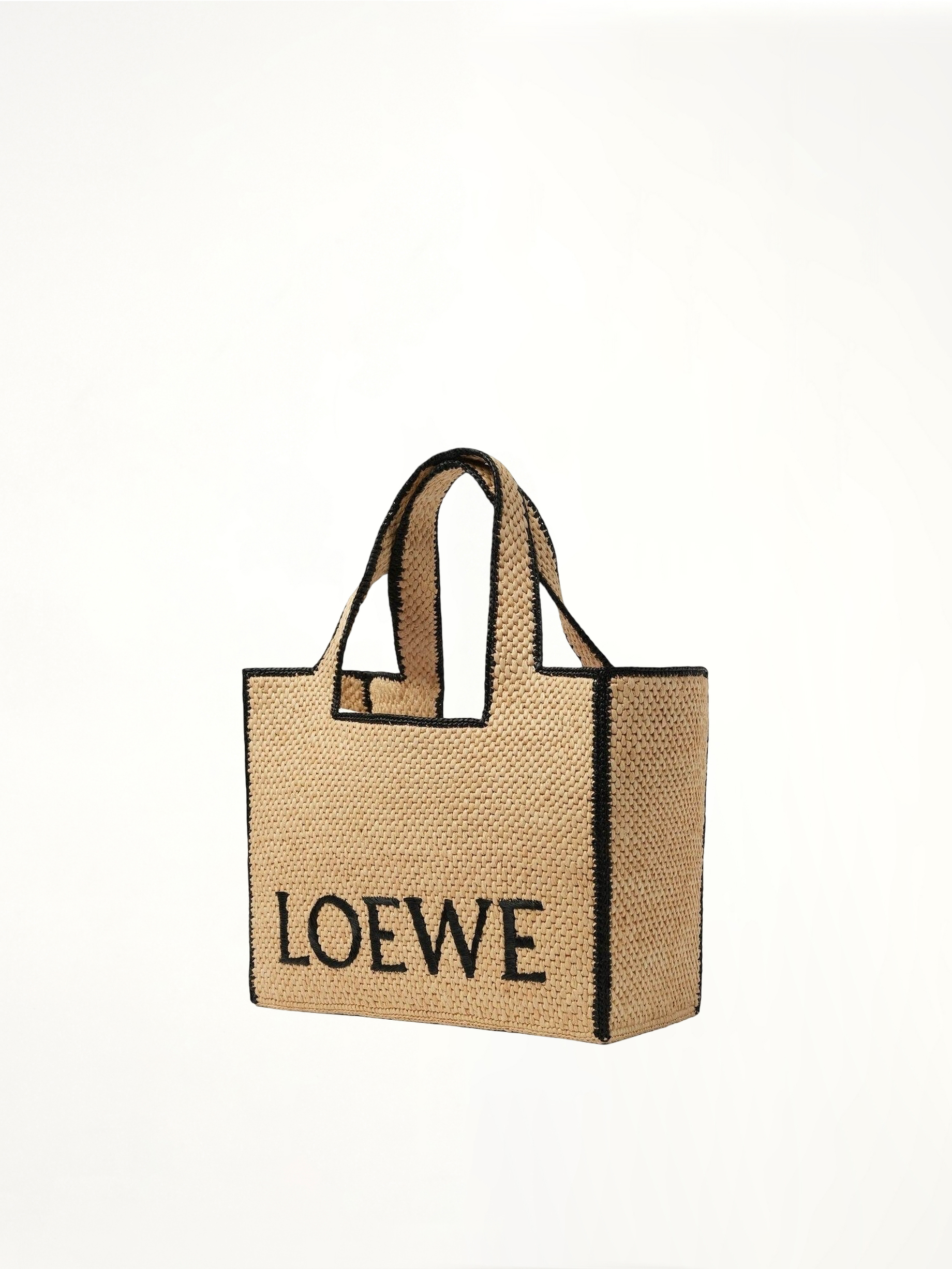 Loewe Font 托特包（大号，天然色）