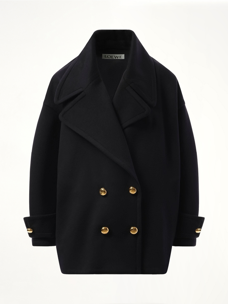 Pebble Peacoat in Midnight Blue