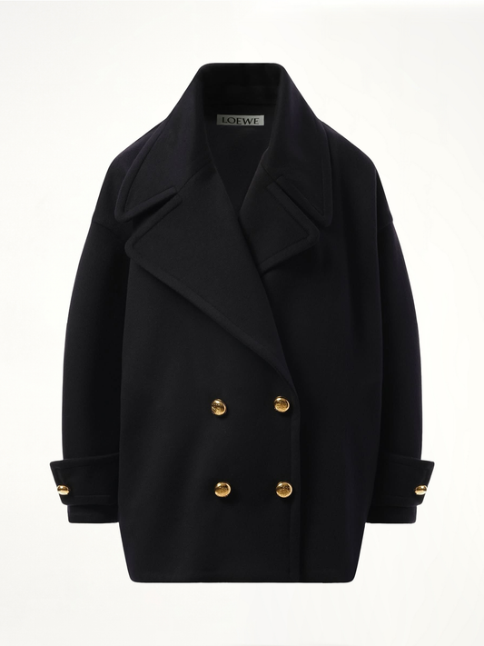 Pebble Peacoat in Midnight Blue