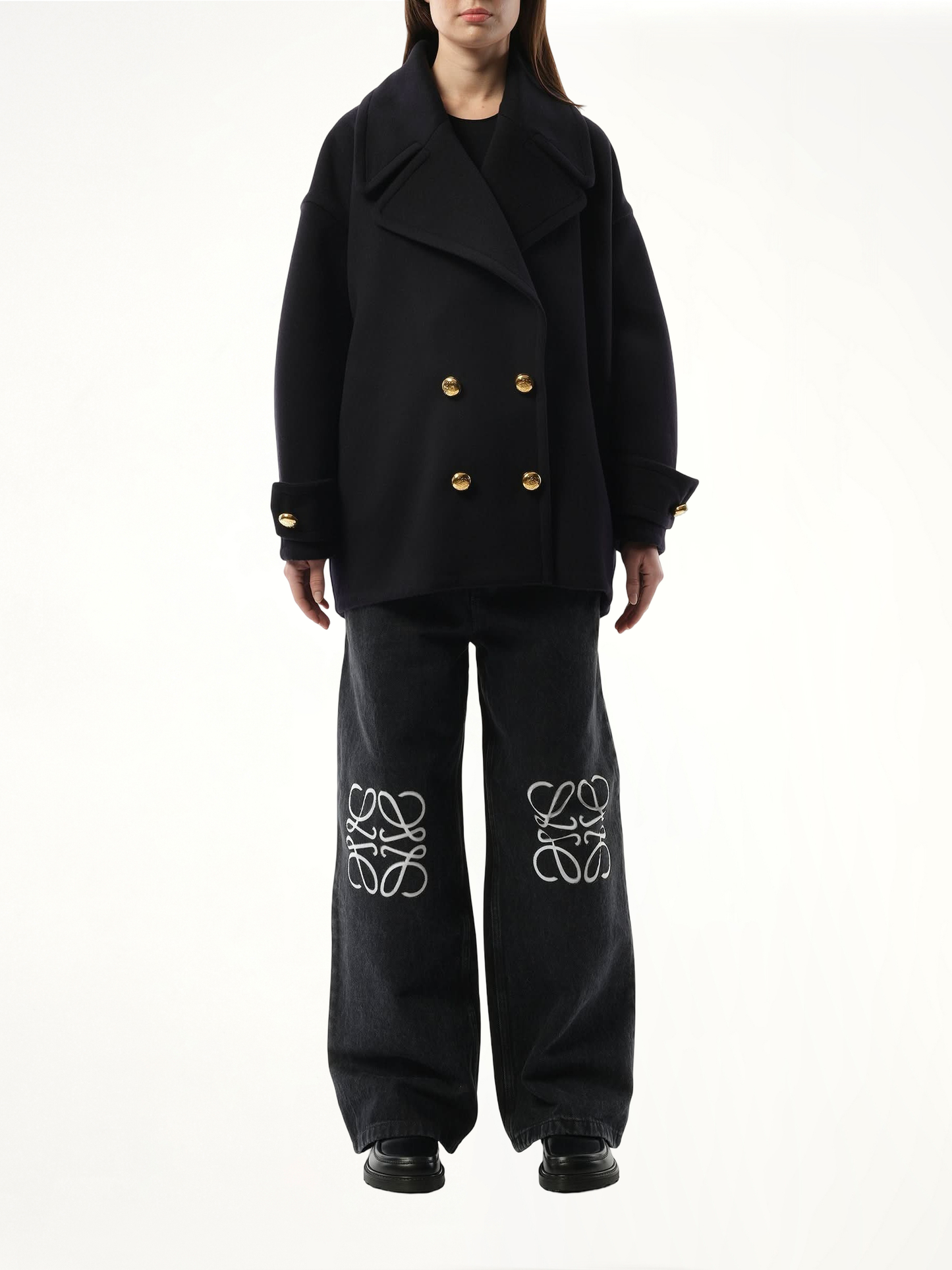 Pebble Peacoat in Midnight Blue