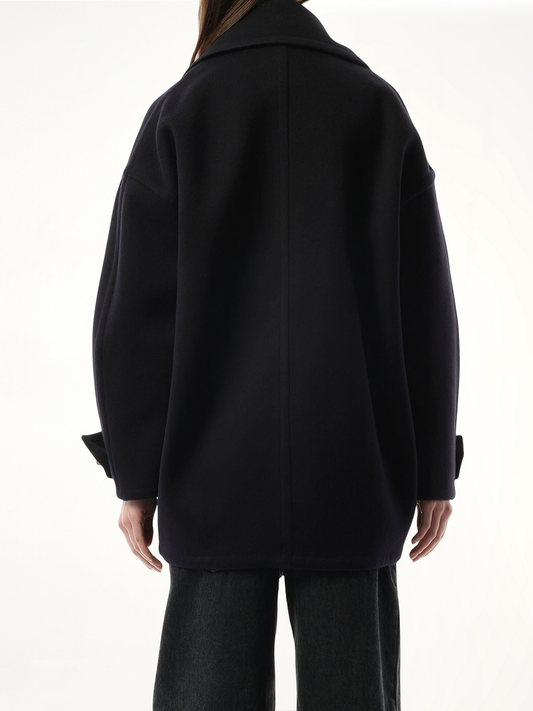 Pebble Peacoat in Midnight Blue