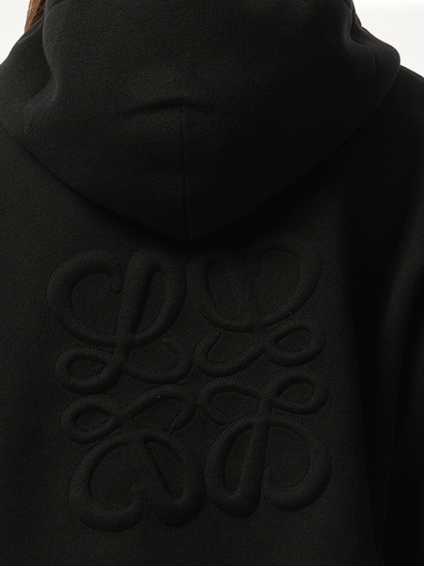 Anagram Zip-Up Hoodie in Black