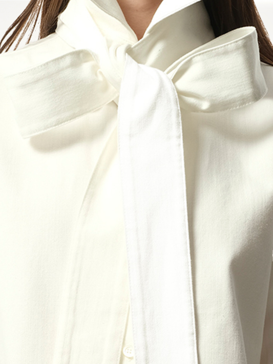 Bow Shirt in White