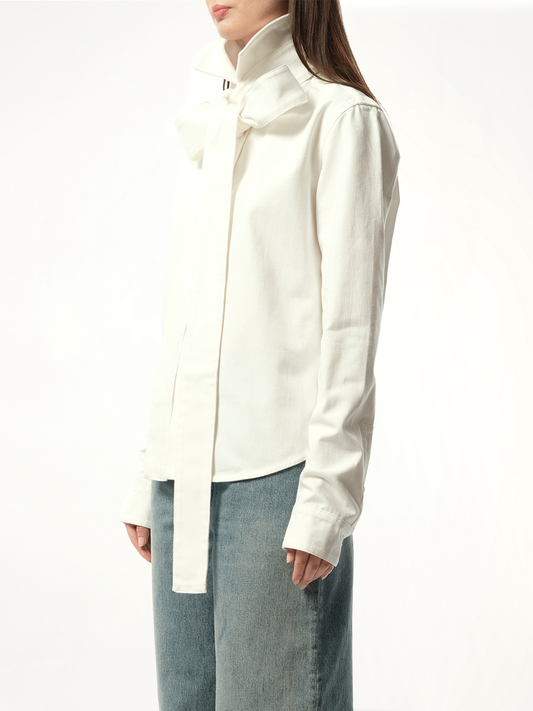 Bow Shirt in White