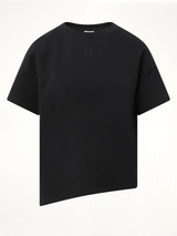 ブラックのアシンメトリックTシャツ