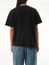 ブラックのアシンメトリックTシャツ