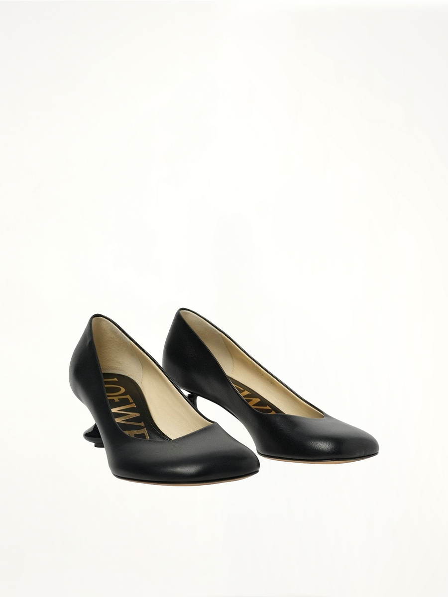 Toy Pump 45 in Black Front View | LOEWE