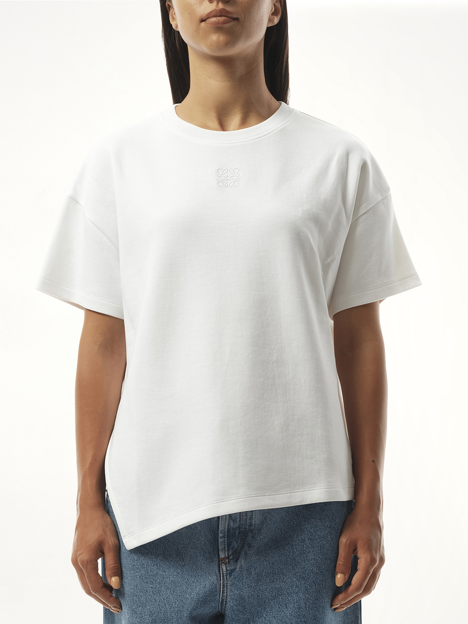 Asymmetric T-Shirt in White