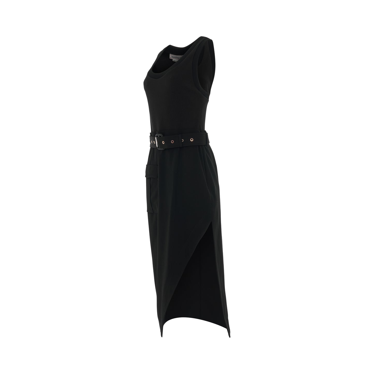 Trompe L'oeil Pencil Dress in Black