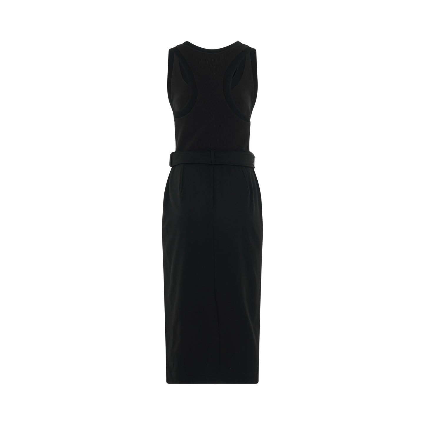 Trompe L'oeil Pencil Dress in Black