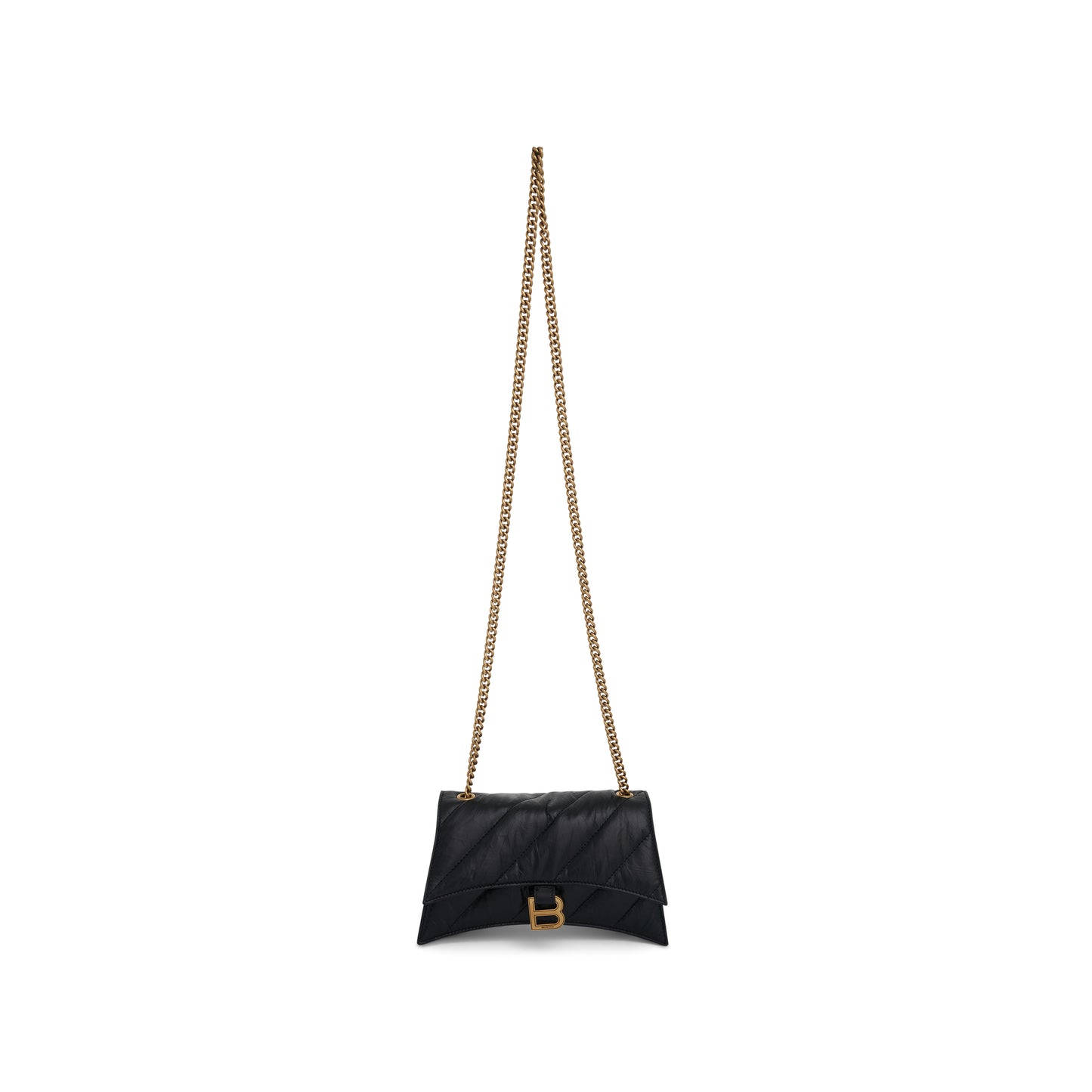 Crush XS Chain Quilted Bag in Black