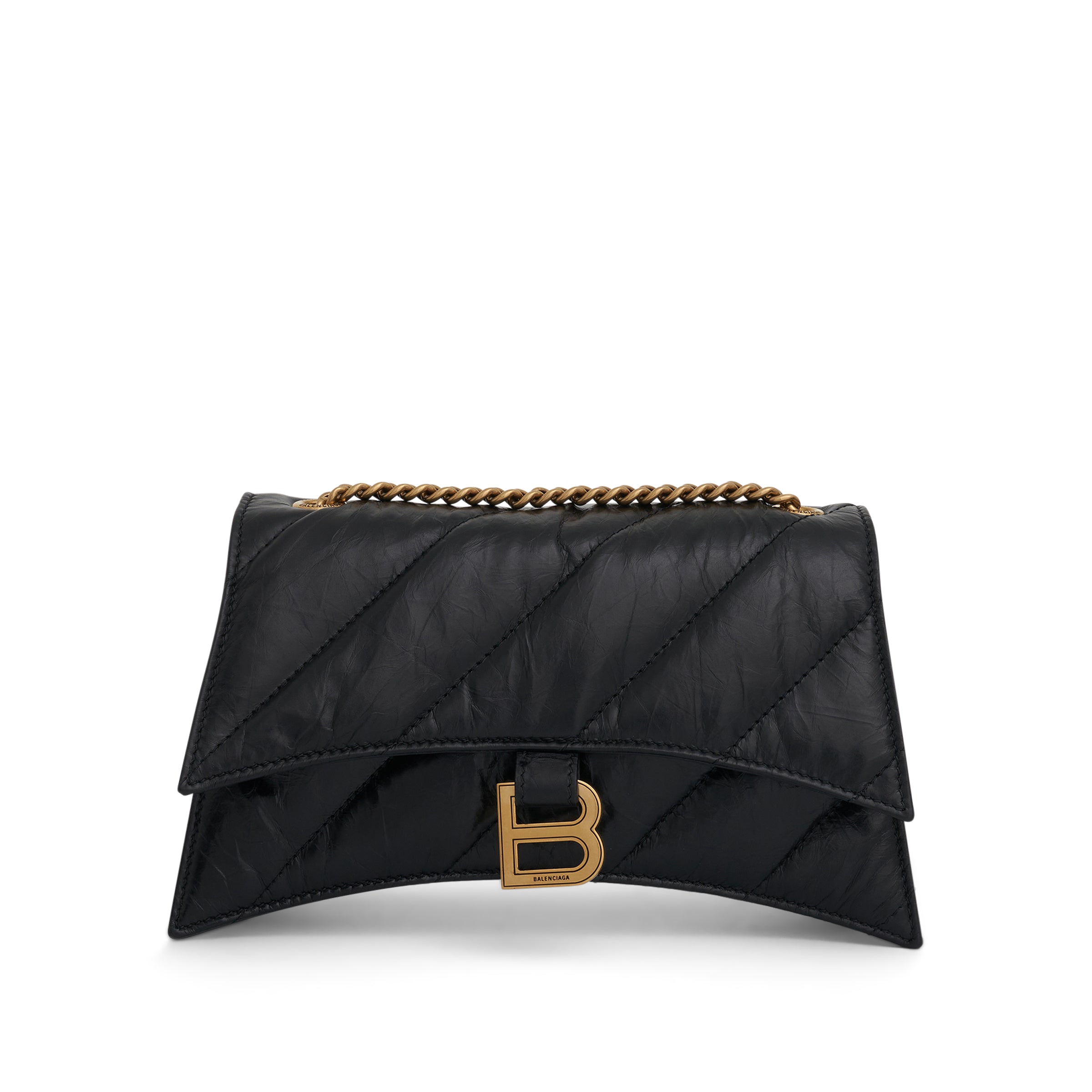 Crush XS Chain Quilted Bag in Black