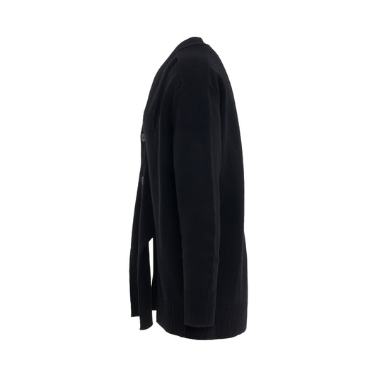 Slashed Oversized Cardigan in Black