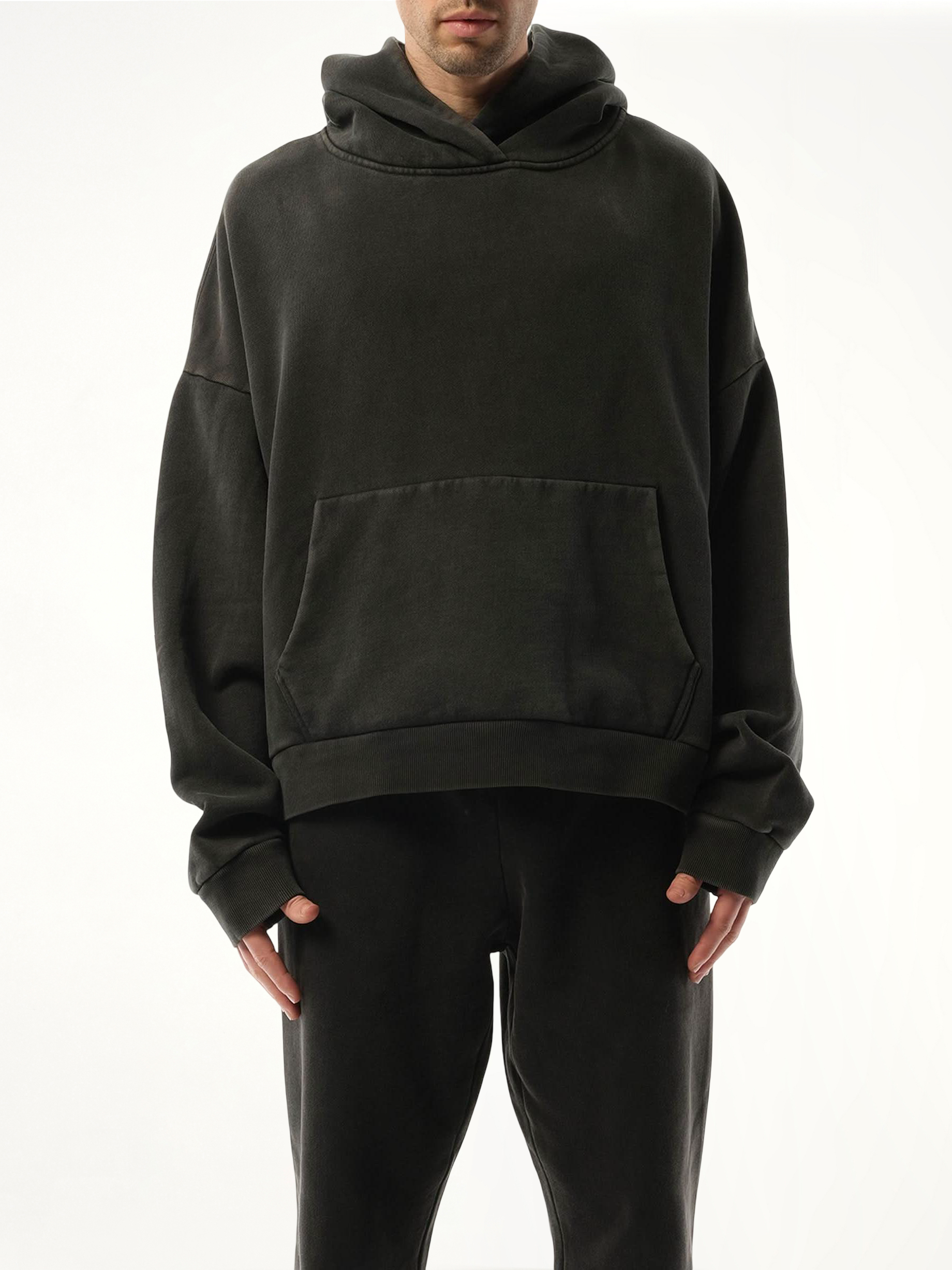 Heavy Hood in Washed Black