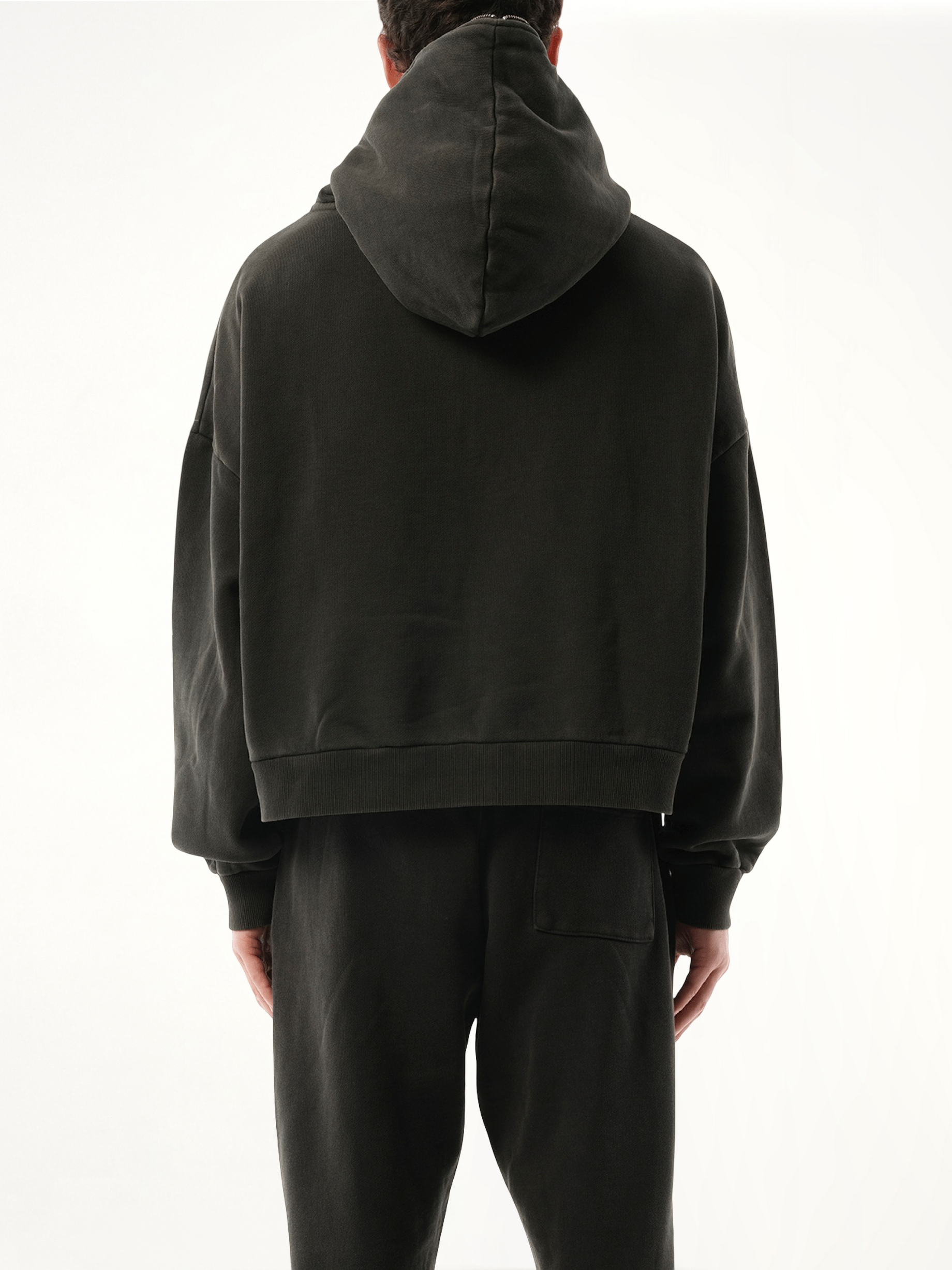 ENTIRE STUDIOS - Mens Eternal Zip Hoodie in Washed Black ENTIRE STUDIOS - Mens Eternal Zip Hoodie in Washed Black