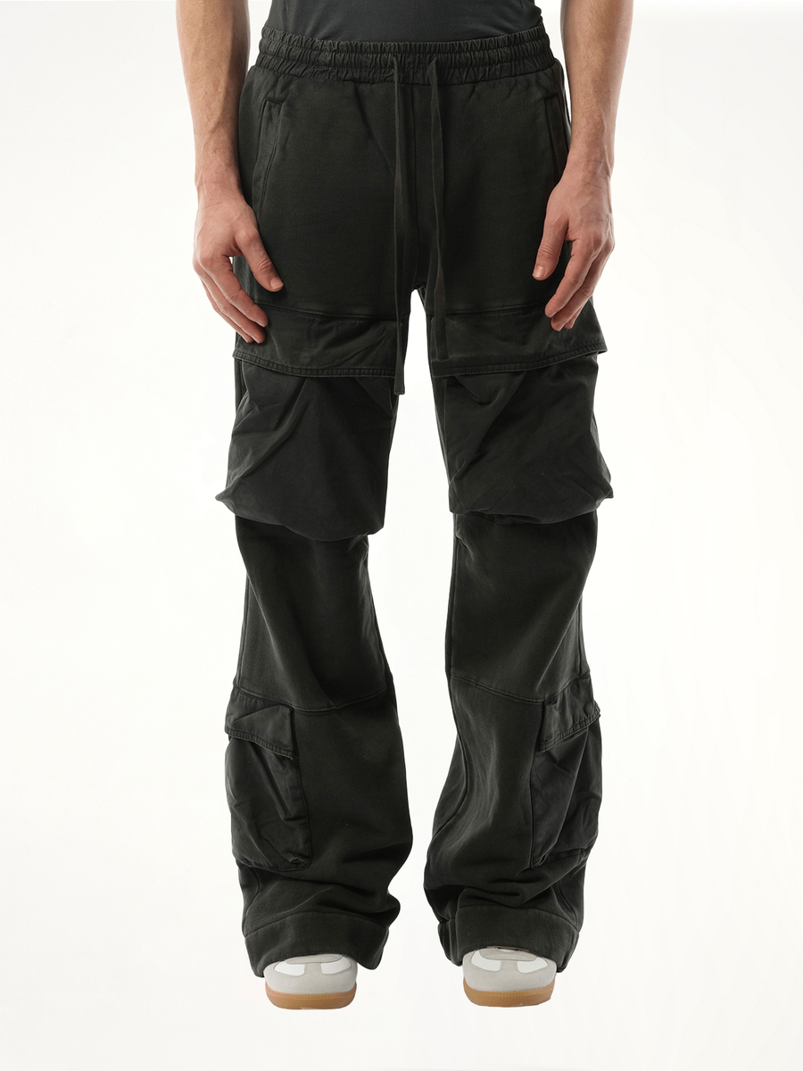 Utility Sweatpants in Washed Black