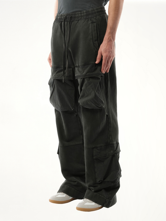 Utility Sweatpants in Washed Black