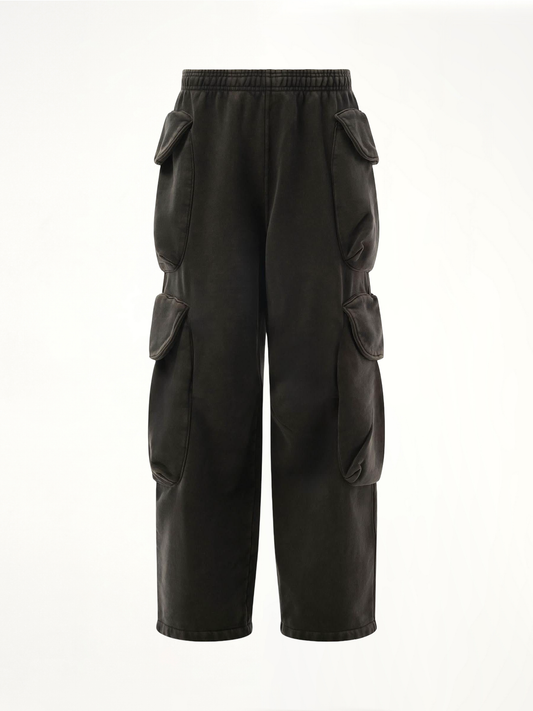 Heavy Gocar Sweatpants in Washed Black