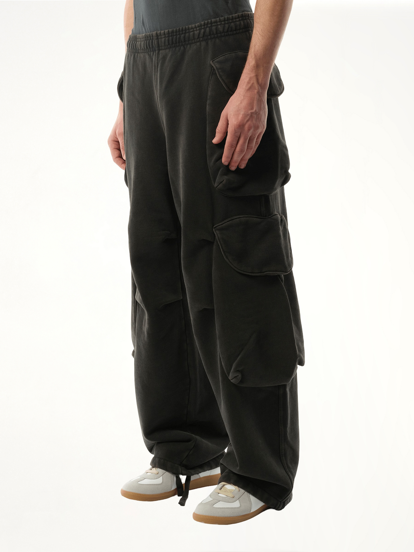 Heavy Gocar Sweatpants in Washed Black
