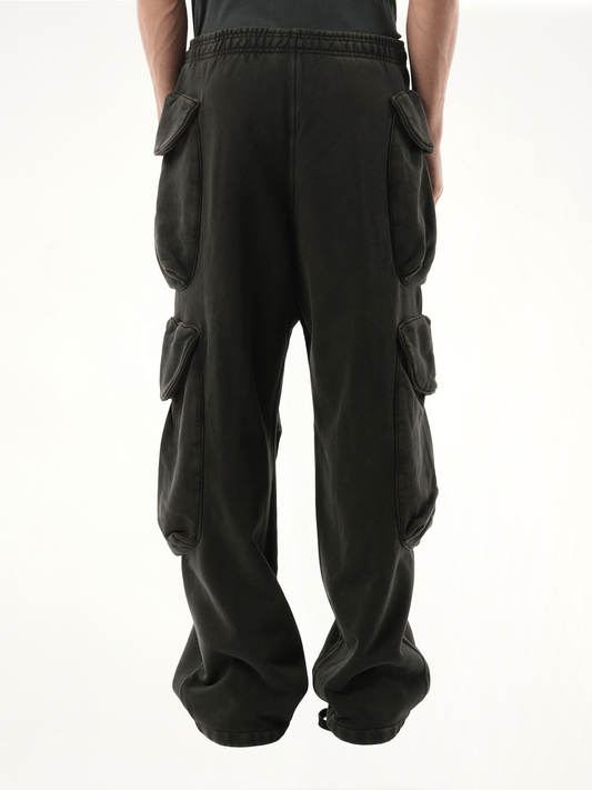 Heavy Gocar Sweatpants in Washed Black