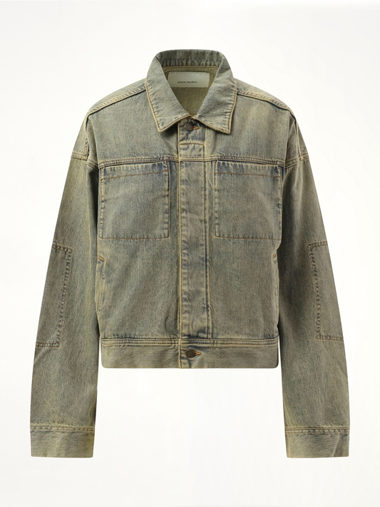 Gem Denim Jacket in Surface Wave
