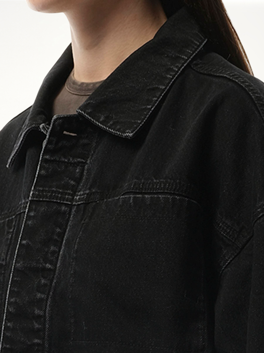 Gem Denim Jacket in Magnetite