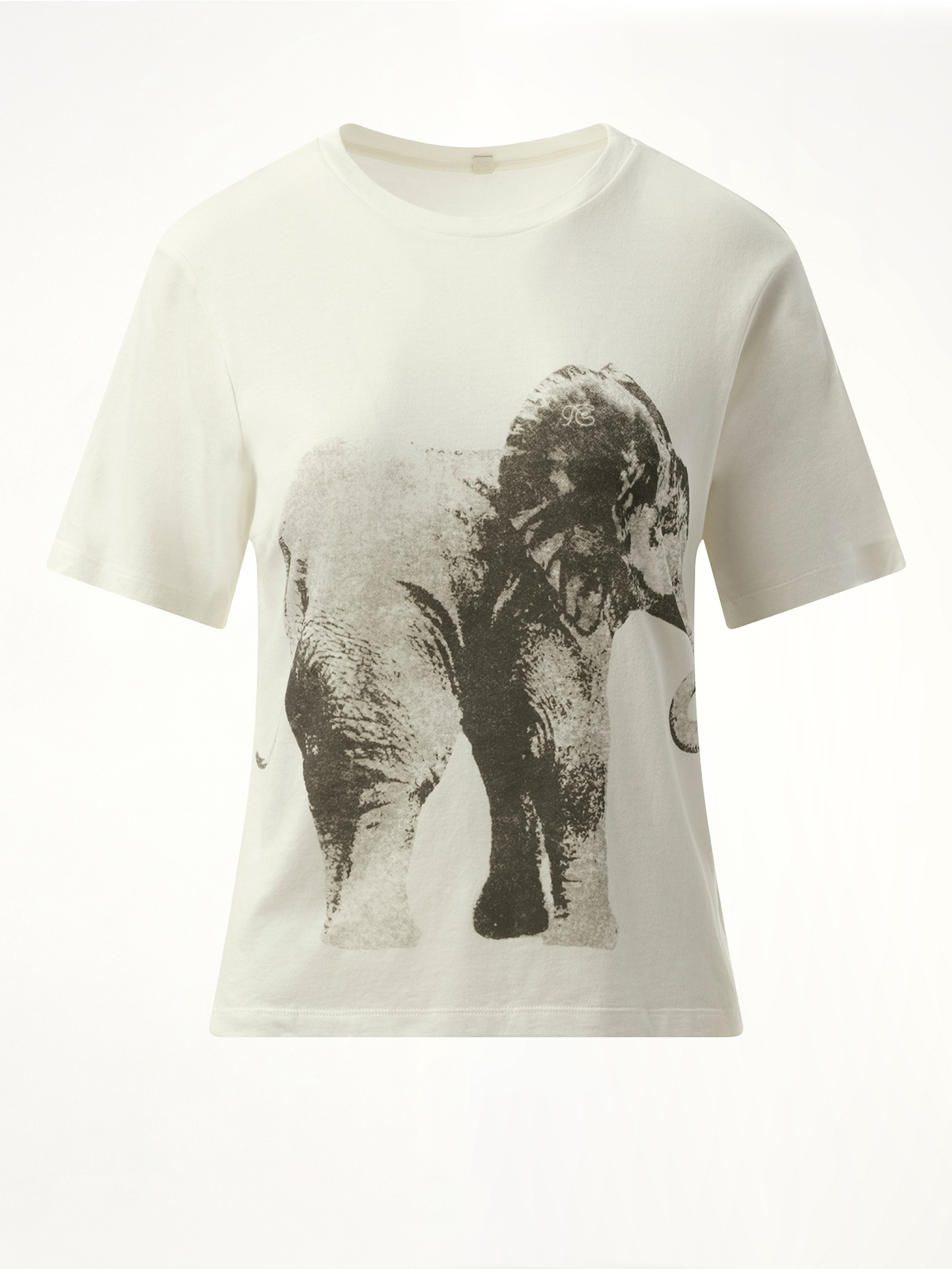 Elephant Printed T-Shirt in White