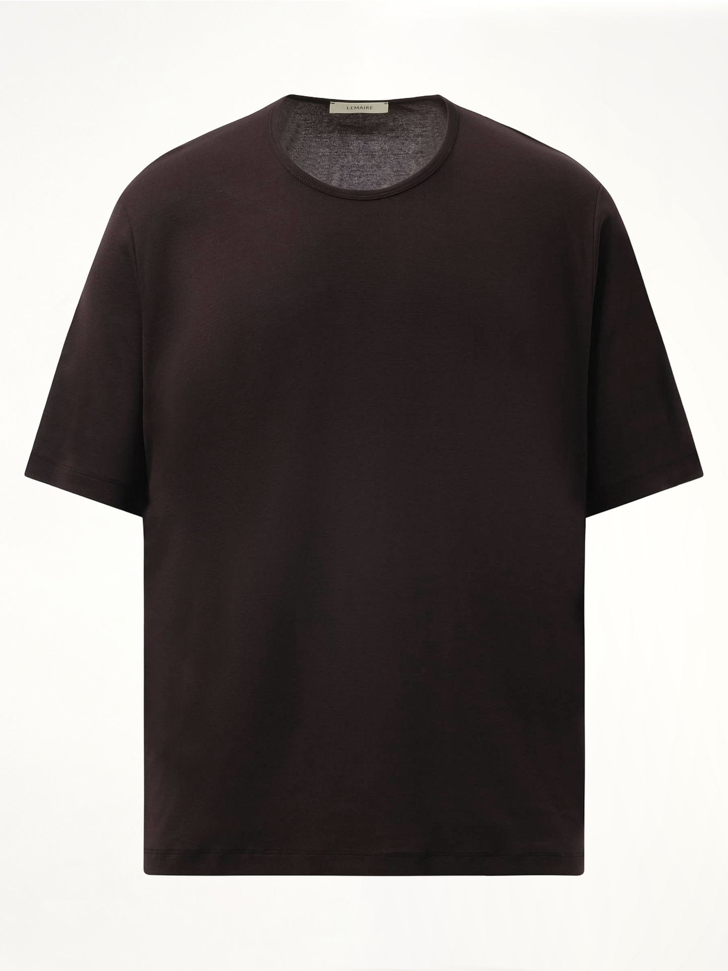 Rib U Neck T-Shirt in Squid Ink