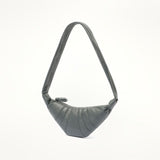 Lambskin Small Croissant Bag in Asphalt